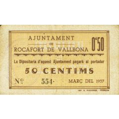 50 Céntimos Rocafort de Vallbona