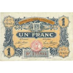 1 Franc - Chambre de commerce d`Angoulème [16] <6ème série>