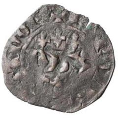 Double Tournois - Charles pseudo-fleurdelisée cross