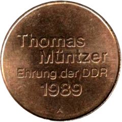 Token - Thomas Müntzer Ehrung der DDR