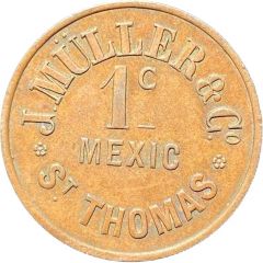 1 Cent - J. Müller and Co St. Thomas