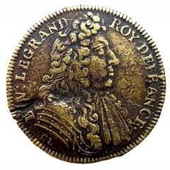 Rechenpfennig - Louis XIV Ordinaires des guerres, Audax Ire Vias Cornelius Lauffer