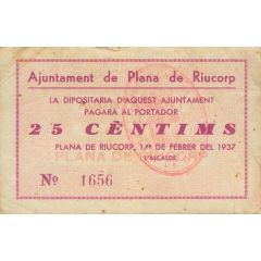 25 Céntimos Plana de Riucorp
