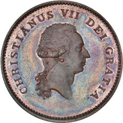 1/3 Speciedaler - Christian VII Copper pattern strike