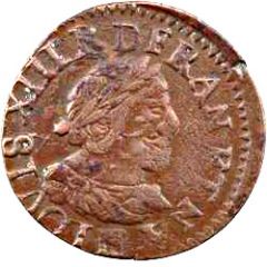 Double Tournois - Louis XIII La Rochelle mint, 13th type