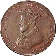 1/2 Penny Lancashire - Lancaster / John of Gaunt