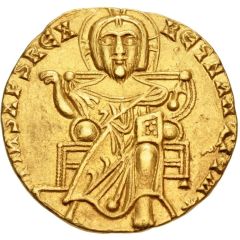 Solidus - Constantine VII and Romanos I Romanos on right