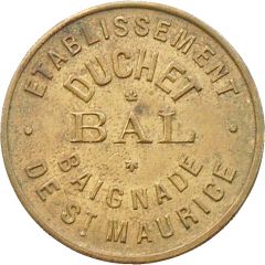 Token - Etablissement Duchet - Bal Saint-Maurice