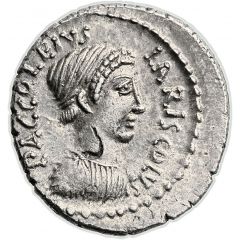 Denarius Accoleia: Publius Accoleius Lariscolus, P•ACCOLEIVS LARISCOLVS