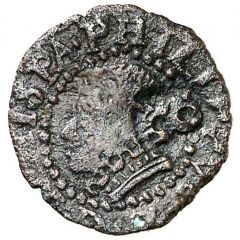Denier - Philip III Barcelona, B countermark