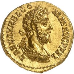 Aureus - Commodus FELIC COM P M TR P XVII COS VII P P, Felicitas