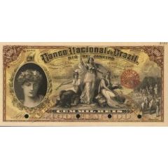 100 Mil Réis Banco Nacional do Brazil, 1st. Print
