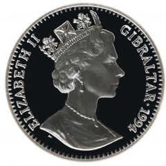 1 Crown - Elizabeth II First man on the Moon - Wernher von Braun, Silver Proof