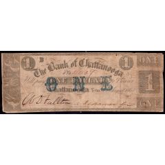 1 Dollar The Bank of Chattanooga - Tennessee