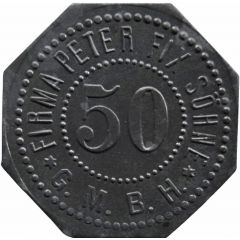 50 Pfennig - Duisburg Firma Peter Fix Söhne G.m.b.H