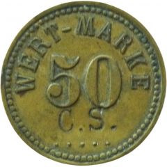 50 Pfennig Wert-Marke, Countermarked `C.S.`