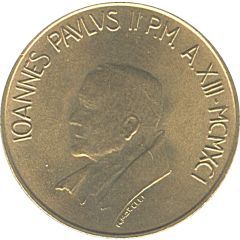 20 Lire - Ioannes Paulus II Construction