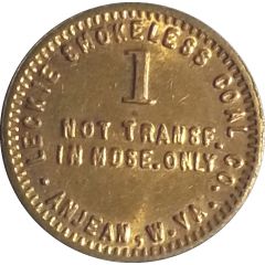 1 Cent - Leckie Smokeless Coal Anjean, West Virginia