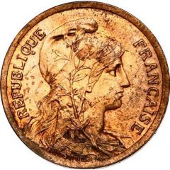 5 centimes Daniel-Dupuis Epreuve en bronze tête à droite