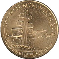 Monnaie de Paris Tourist Token - Colombey les deux églises Spectacle monumental 3D