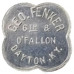 5 Cents - Geo. Fenker Dayton, Kentucky