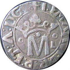 Vintém 'ºM - ºL' - Manuel I Lisboa mint