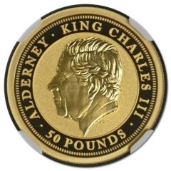 50 Pounds - Charles III Bald Eagle; Gold 1/2oz.
