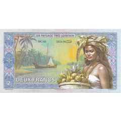 2 Francs Tahiti versions A and B