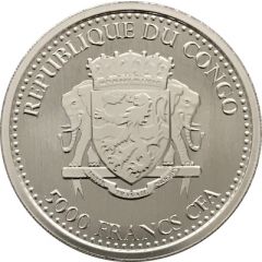 5000 Francs CFA Congo Silverback Gorilla