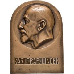 Plaquette - 70th anniversary of Karl Graf von Linden