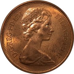 1 New Penny - Elizabeth II 2nd portrait
