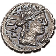 Denarius serratus Maria: Gaius Marius Capito, CAPIT / C•MARI•C•F S•C