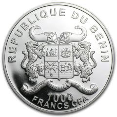 1000 Francs CFA Elephant of Benin Gilded