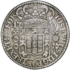 800 Réis- José I Colonial Coinage