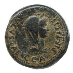 As - Tiberius IVNIANO LVPO PR G CAESAR G POMPON PARRA II V