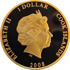 1 Dollar - Elizabeth II Diamond Wedding - Elizabeth in green coat and hat, Phillip in red uniform