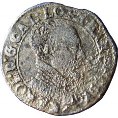 Teston - Charles III old bust without cross of Lorraine