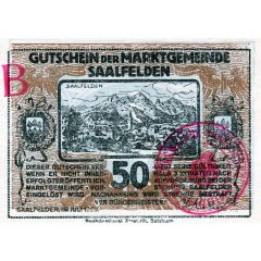 50 Heller Saalfelden, Brown issue