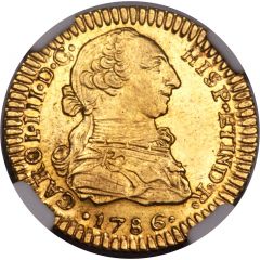 1 Escudo - Carlos III bust of Carlos III, regular type