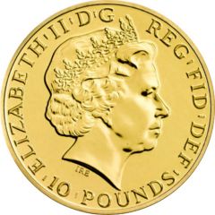10 Pounds - Elizabeth II Year of the Sheep, 1/10 oz Fine Gold
