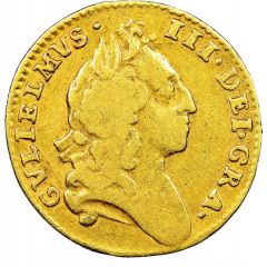 1/2 Guinea - William III early harp