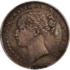 1 Shilling Victoria `young head` transformée en Medaille `The Scottish Review`
