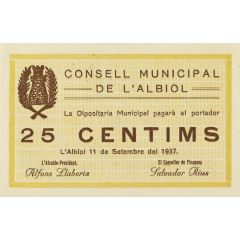 25 Céntimos L`Albiol