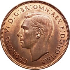 1 Penny - George VI with `IND:IMP`