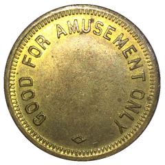 Token - Good For Amusement Only Diamond and Bowtie, 24 mm