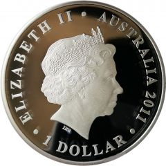 1 Dollar - Elizabeth II 4th Portrait - Western Australia, Kangaroo