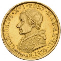 1 Doppia - Gregorio XVI TV REM TVERE PVBLICAM - St. Peter
