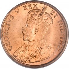 1 Cent - George V without `DEI GRA`