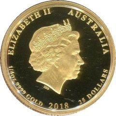 25 Dollars - Elizabeth II 4th Portrait - ANZAC Spirit 100 Years - Gold Bullion Coin