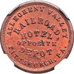Civil War Token - Allegheny Valley Railroad Pittsburgh, PA